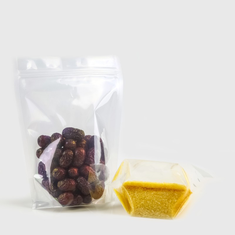 Clear Stand up Pouch with Double Zipper Bag